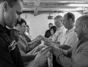 iBL Graduates play the helium stick game